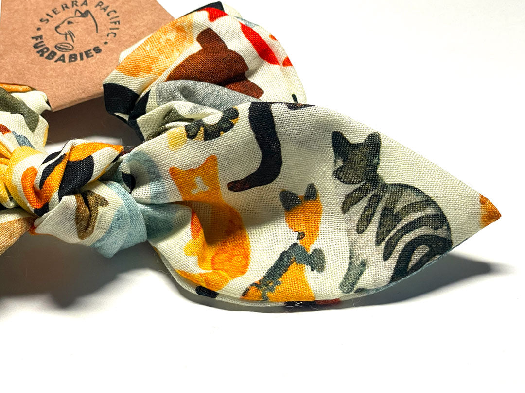 Water Color Cats Hair Scrunchie