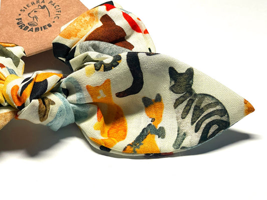 Water Color Cats Hair Scrunchie