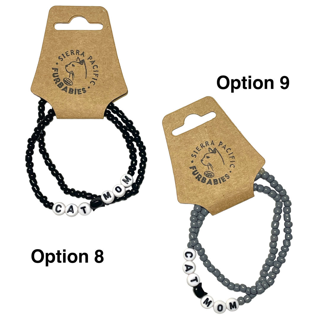 Cat Mom Bead Bracelet