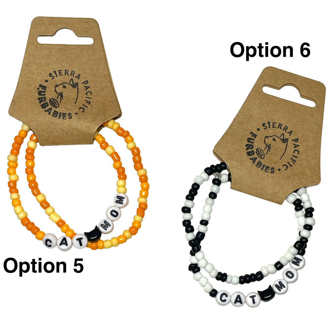 Cat Mom Bead Bracelet