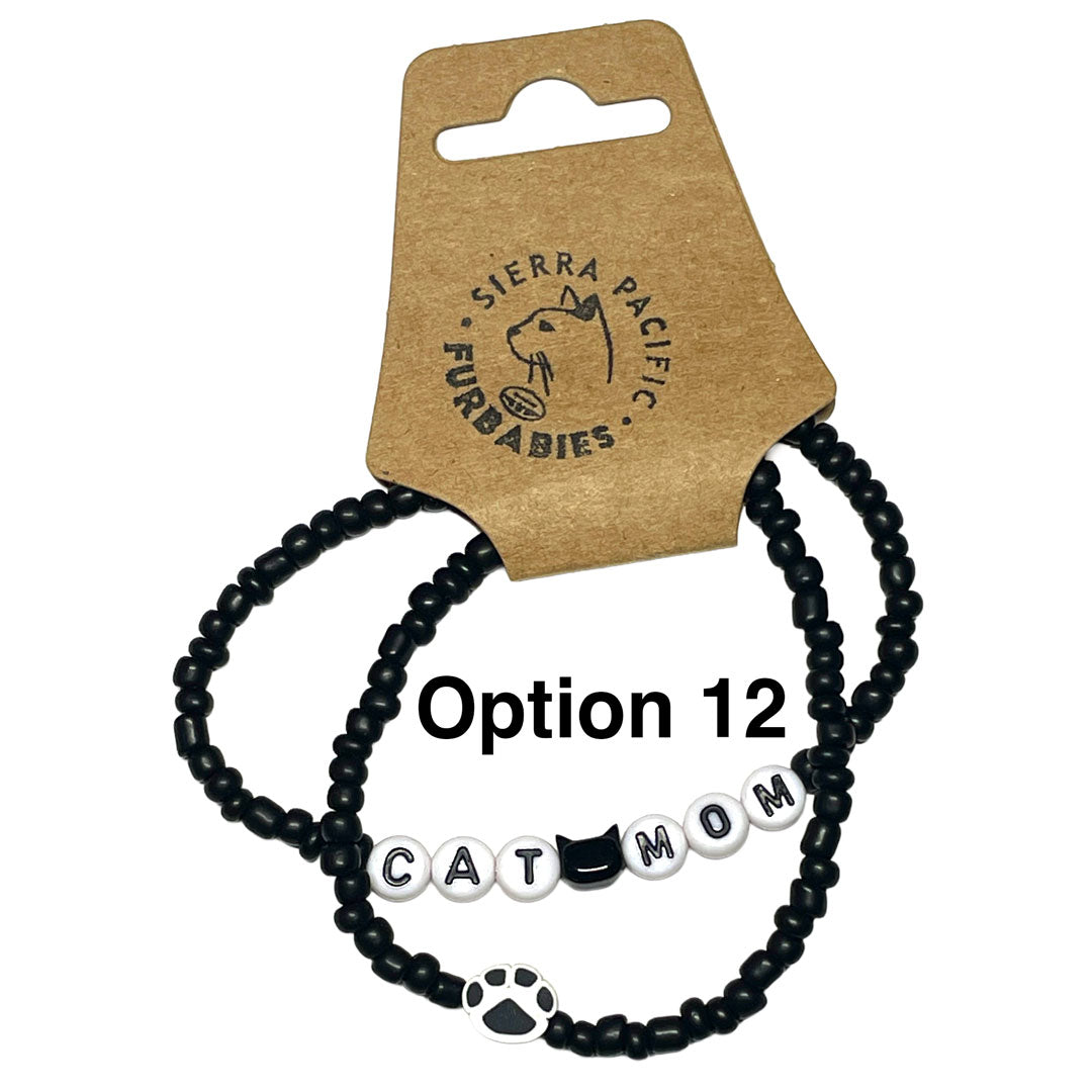 Cat Mom Bead Bracelet