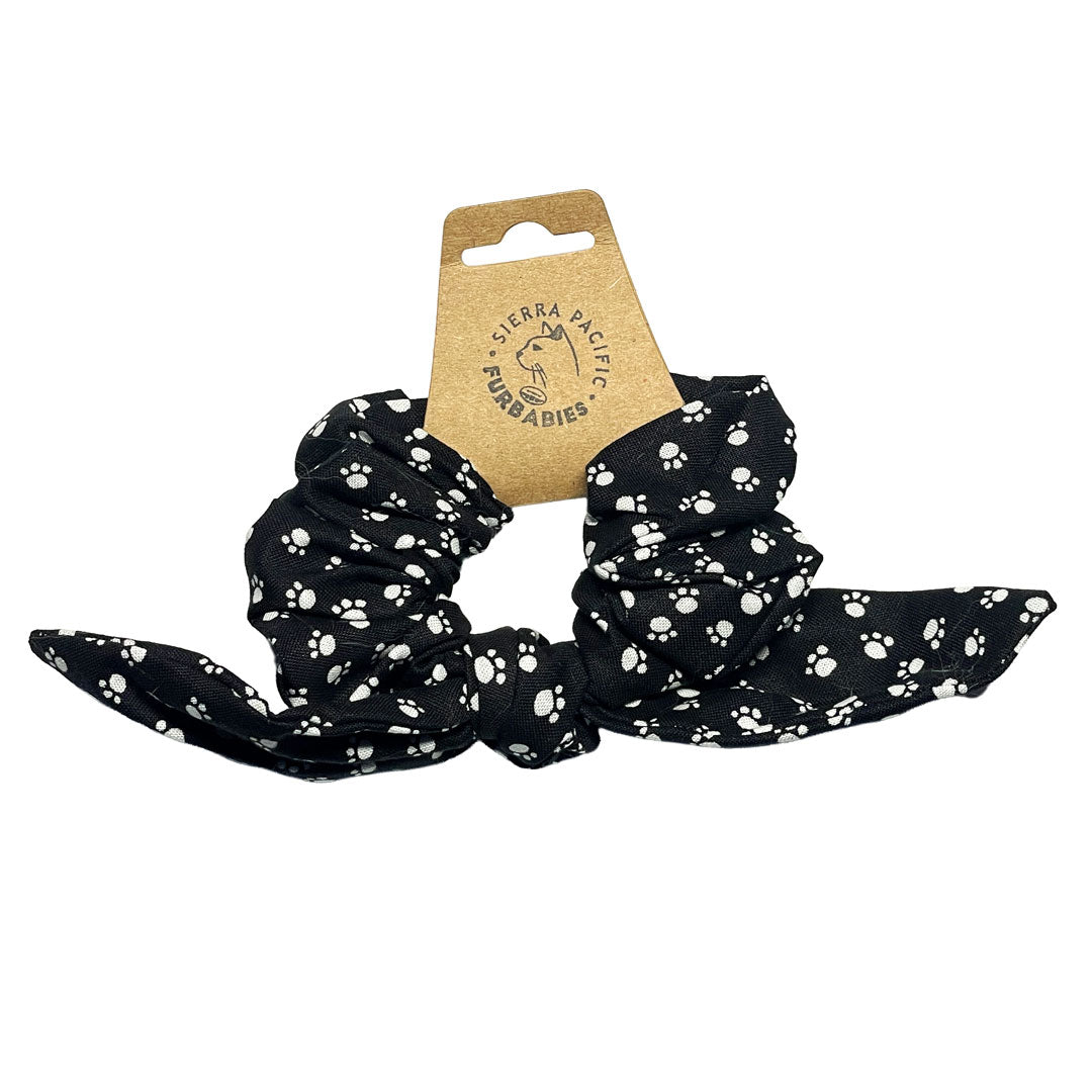 Black & White Paws Hair Scrunchie