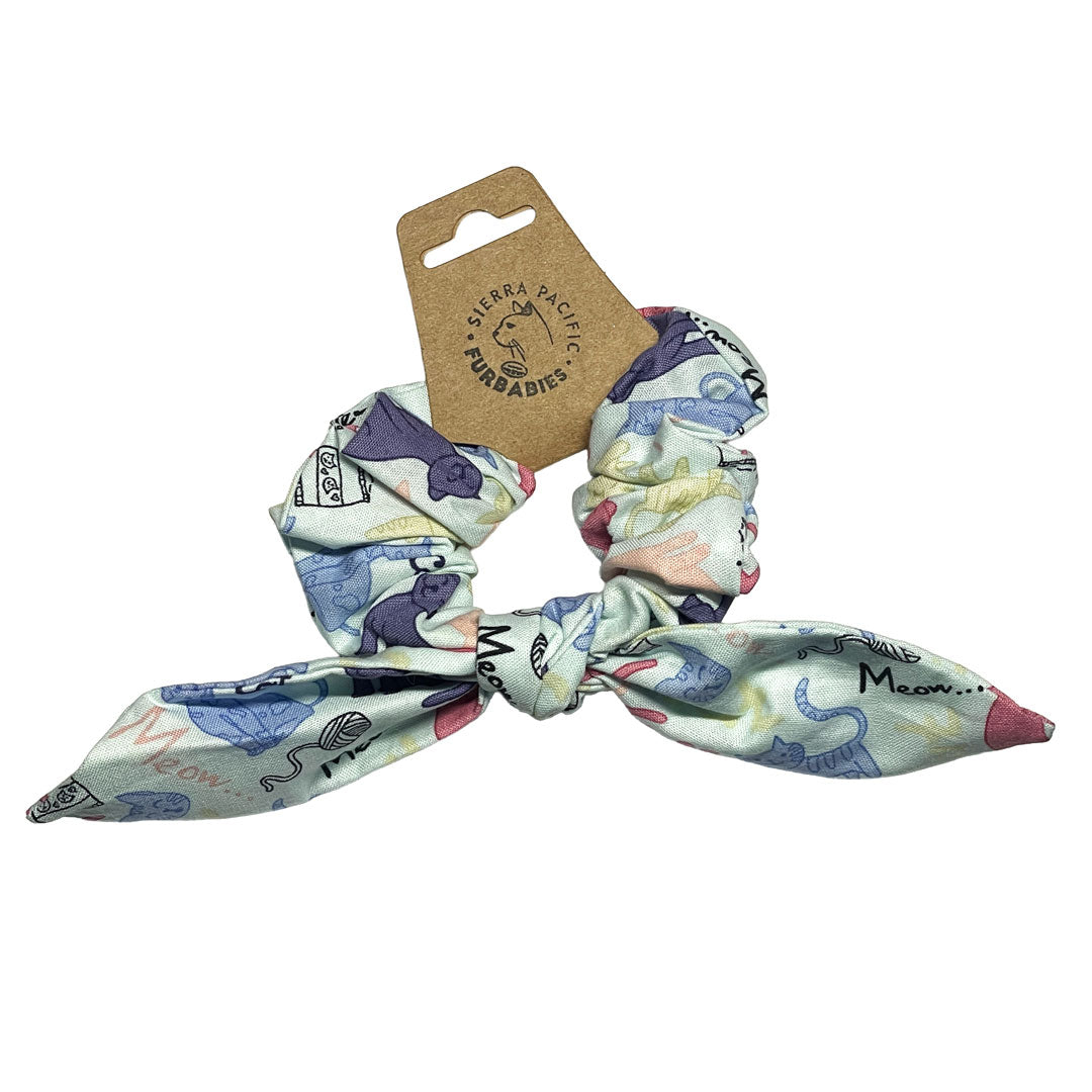 Pink & Purple Kitties Hair Scrunchie