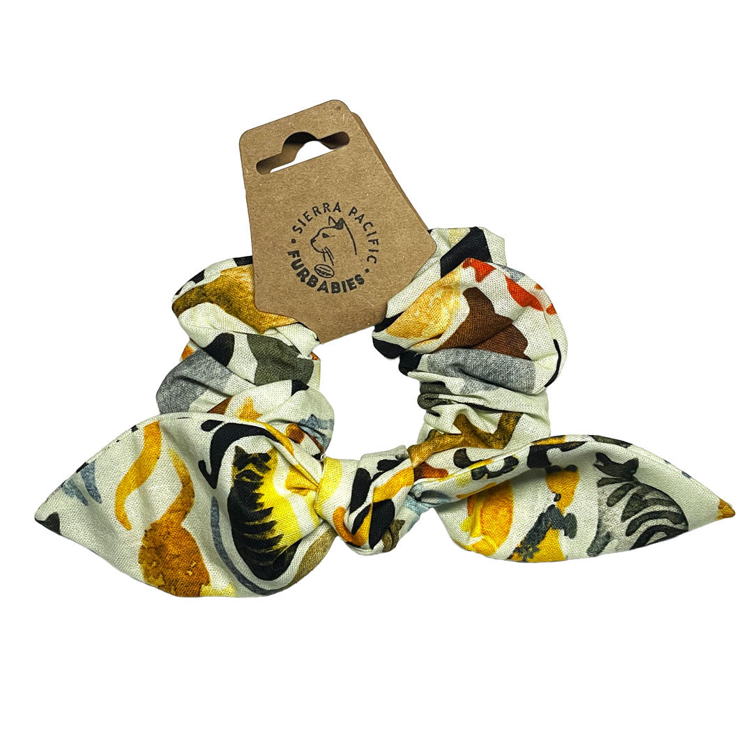 Water Color Cats Hair Scrunchie