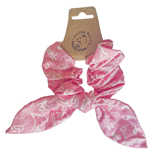 Light Pink Cat-Astrophic Hair Scrunchie