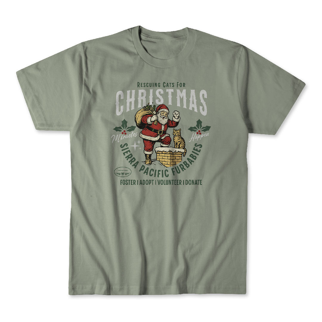 Rescuing Cats All Christmas Tee