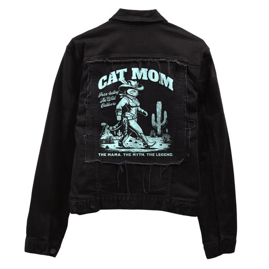 Cat Mom Denim Jacket